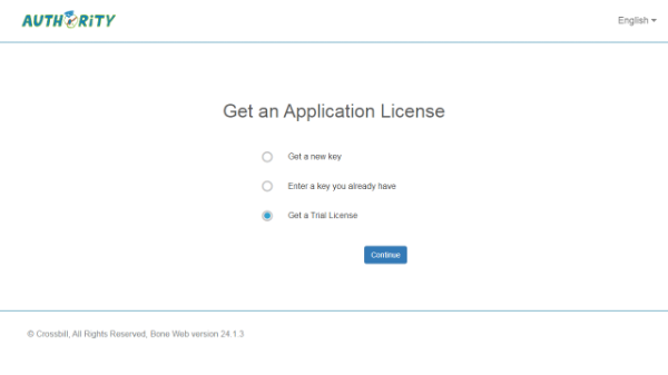 Authority. 6.Get a Trial License