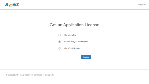 Bone. 1.Get an Application License