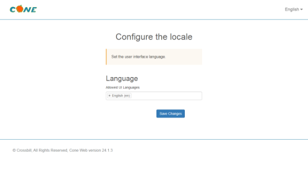Cone. 4.Configure the locale