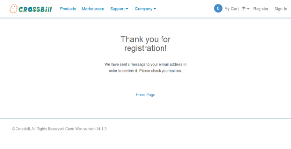 Crossbill. 3.Thank you for registration!