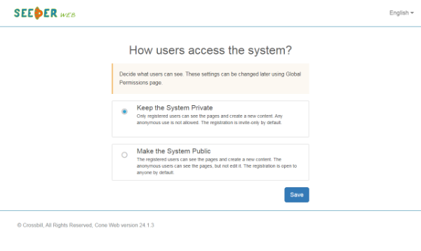 Seeder. 11.Seeder web log in