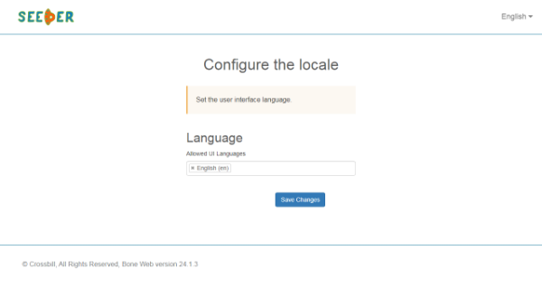 Seeder. 9.Configure the locale