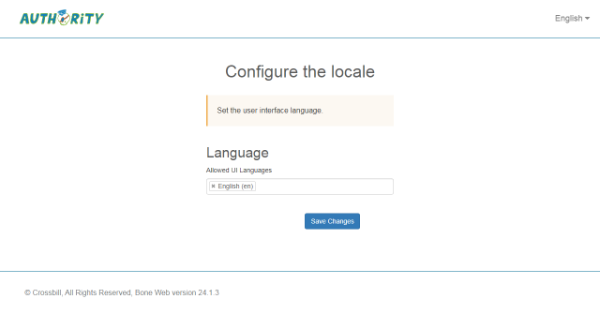 Authority. 11.Configure the locale Authority. 11.Configure the locale