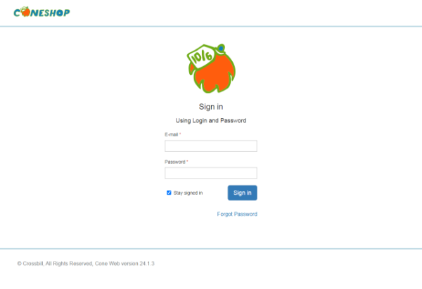 ConeShop. 14.Sign in ConeShop. 14.Sign in