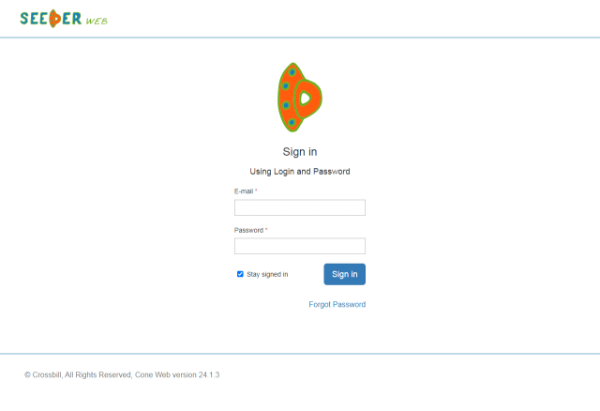 Seeder. 13.Seeder web log in Seeder. 13.Seeder web log in